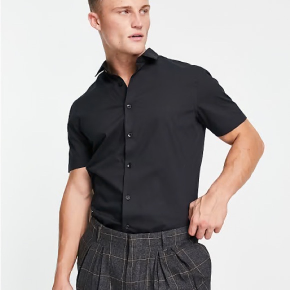 Michael Kors Men's Black Short Sleeve Shirt